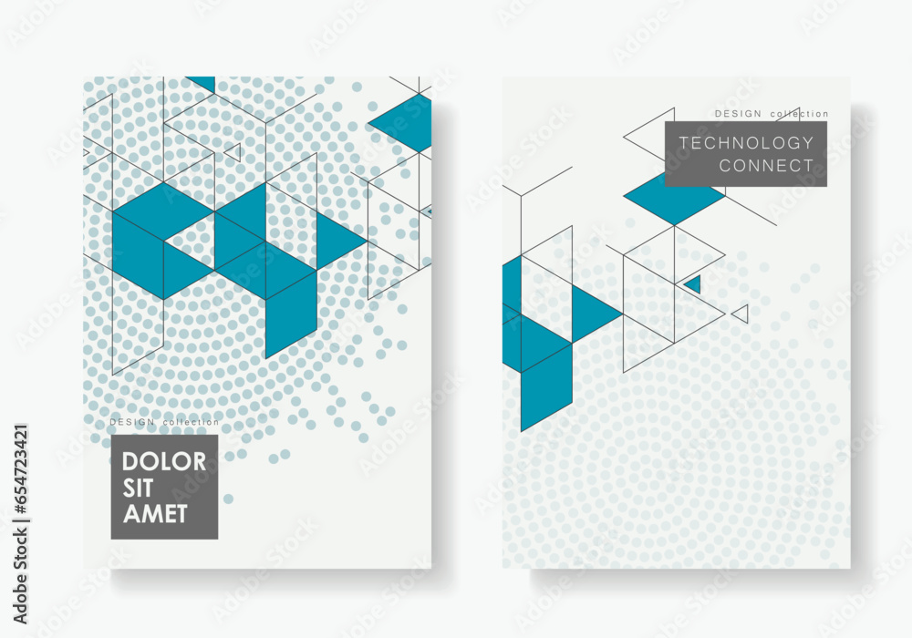 Aufkleber Minimalistic triangles shape graphic. Vector abstract black connect lines futuristic design. Technology art modern illustration