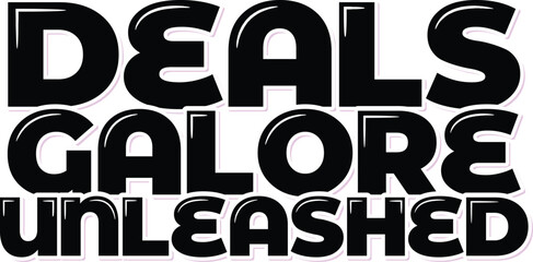 Stylish lettering vector illustration representing the abundance of deals during Black Friday