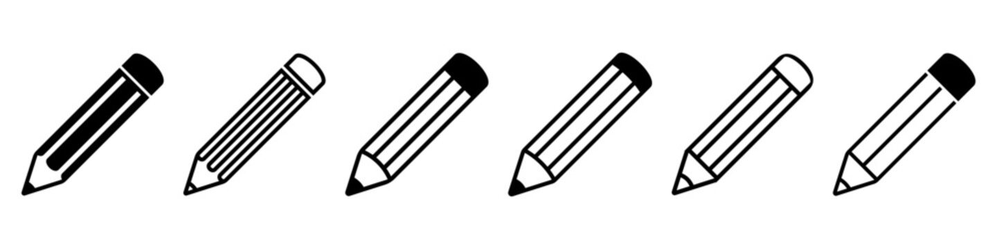 Pencil icon. Set of vector pencil icon.
