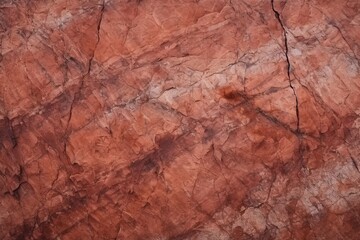 Fototapeta premium Red Cracked rough surface, granite, concrete—explore the captivating rock face texture background, revealing intricate details and unique grain patterns