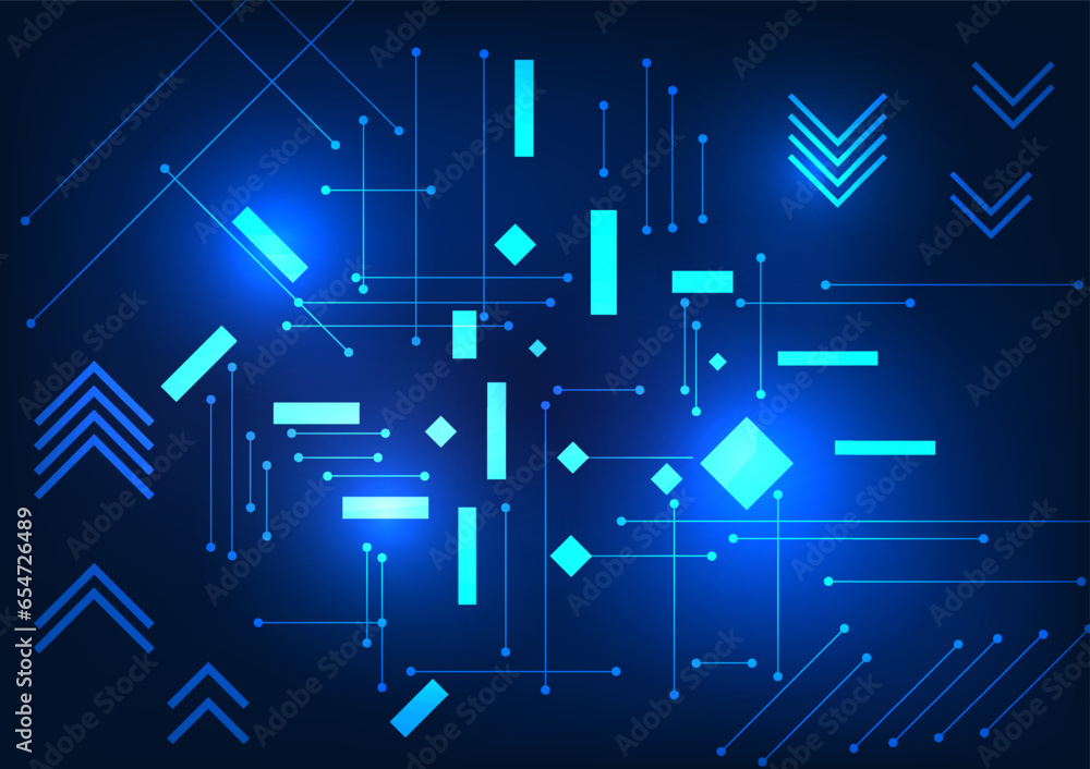Poster abstract technology background geometric shapes combined with arrows provide interesting visual elem