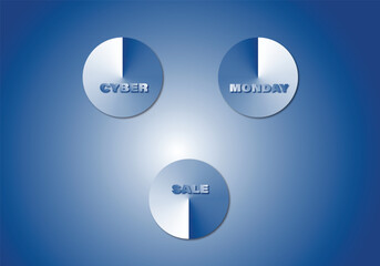 Cyber Monday. Background with buttons