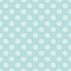 White polka dots on pastel blue background © Pigma-S