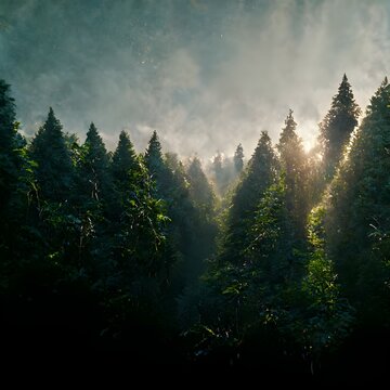 low angle beautiful forest dense forestry druidic style Natural design bio illuminance volumetric lighting Realistic hyper detailed hyper realistic octane render 