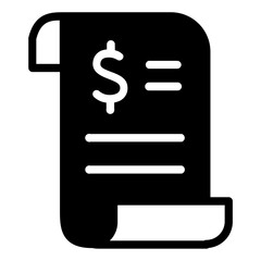 Invoice glyph icon