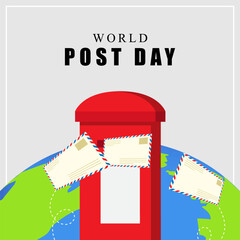 Vector illustration of World Post Day banner