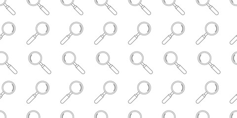 outline Magnifying glass seamless pattern