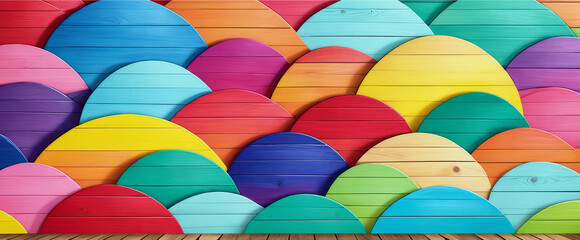 Colorful abstract painted wooden background