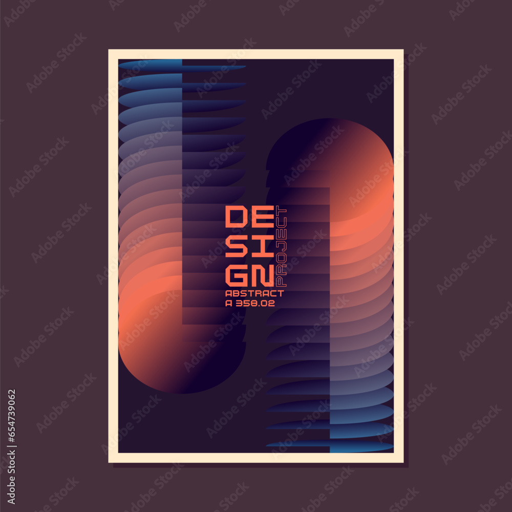 Poster a template to use in your design. a composition of geometric shapes. abstract background. modern pos