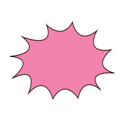 Speech bubble in the form of a star. Decorative abstract geometric element.