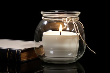 Candle in a clear jar