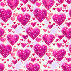Fototapeta premium seamless pattern with hearts