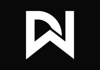 Initial monogram letter DW logo Design vector Template. DW Letter Logo Design. 