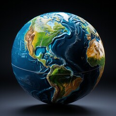 3D Render of Planet Earth - obrazy, fototapety, plakaty