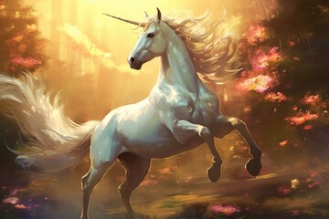 Obraz na płótnie Canvas The captivating and graceful aura of unicorns. Generative AI