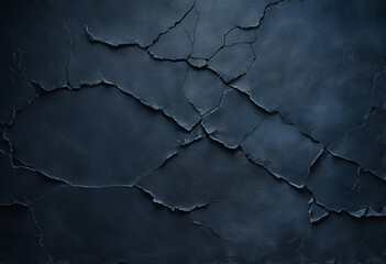 Obraz premium old wall background dark blue, indigo, crack on the wall