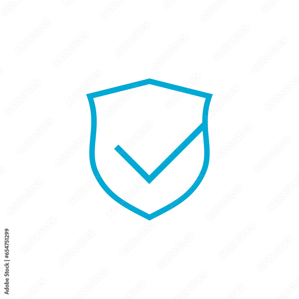 Poster shield check mark icon isolated on transparent background