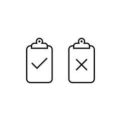 Check list yes no icon isolated on transparent background