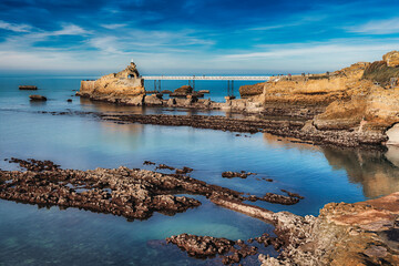 Le rocher de la vierge à Biarritz