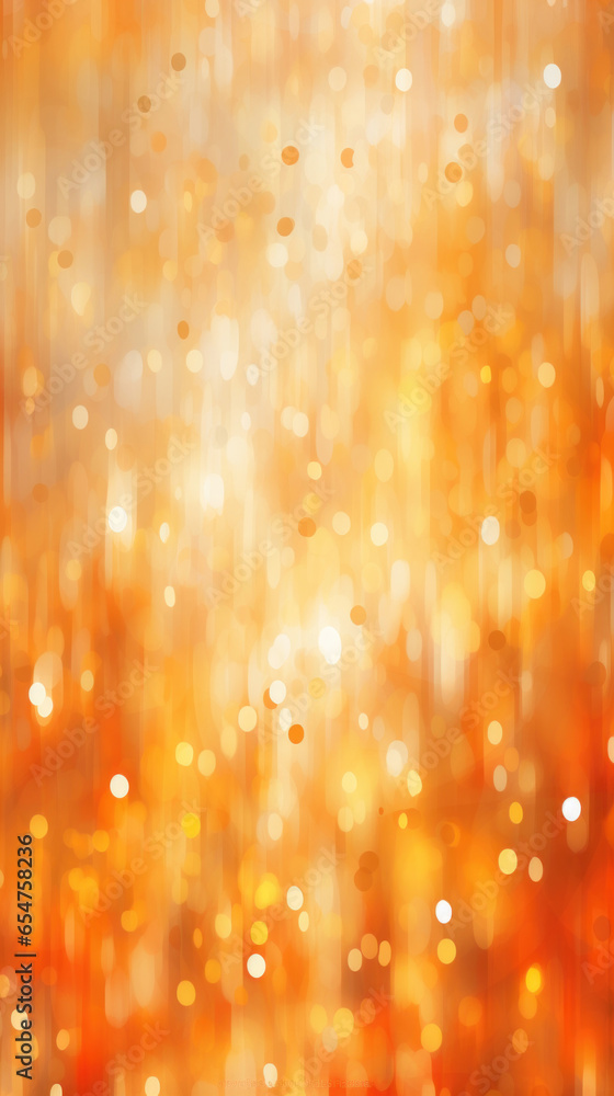 Poster fbstract orange background with bokeh