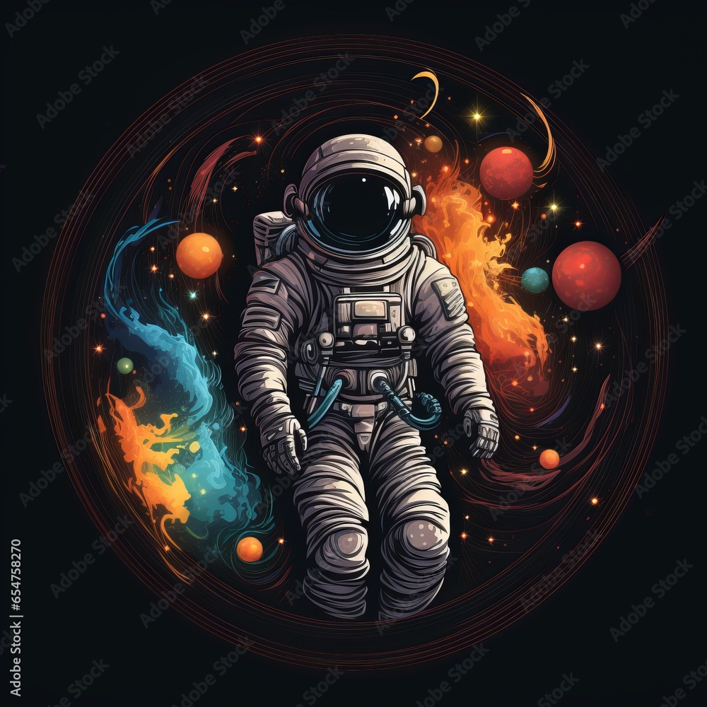 Poster abstraction of outer space, illuminated lines in aura style, concept: thematic splash screen, energy