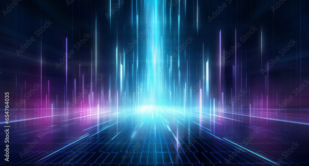 Poster 5g or 6g dot line mobile technology. wireless data network and connection technology concept. high-s