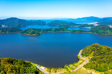 三方五湖（手前：三方湖）　（福井県若狭町）