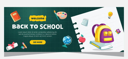 Banner template for back to school