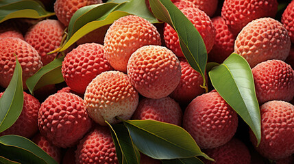 Close-up of red lychee