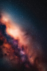Milky Way, stars and nebula. Space vector background. Night starry sky - 654765278
