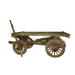Fototapeta premium ancient wooden carts for peasant use-