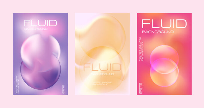 Collection of vibrant poster layouts featuring abstract circles in captivating purple, beige, and pink shades. Perfect for enhancing the aesthetics of your posters, flyers, brochures