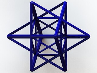 Wireframe Shape Stellated Octahedron 3D print model