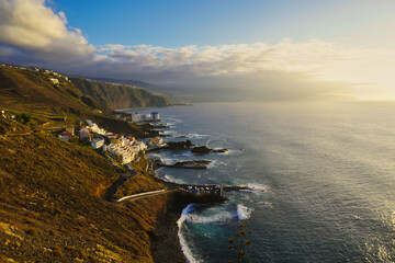 Last rays of summer sun near El Pris, a small fishing village in the north of Tenerife