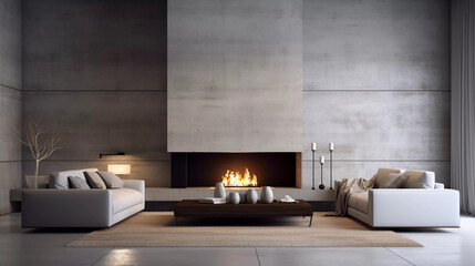 Minimalistic style interior design