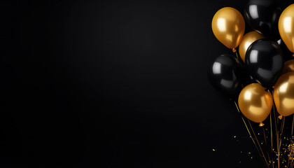 Black and golden balloons for Black Friday