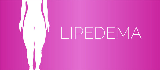 Lipedema Pink Medical Background Illustration with Woman Legs