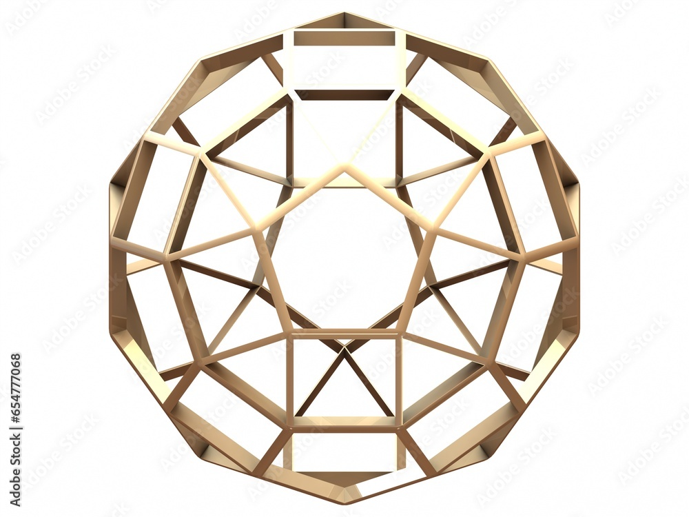 Poster wireframe shape rhombicosidodecahedron 3d print model