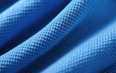 Obraz premium Macro close up blue fabric textured background