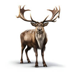 deer, animal, mammal, wildlife, isolated, nature, stag, wild, reindeer, horn, antler, antelope, 