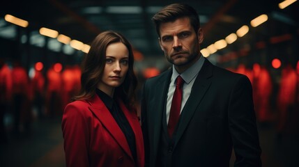 Man and woman in a suit