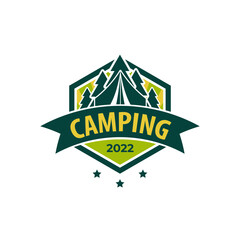 Camping Logo Badge Design Template