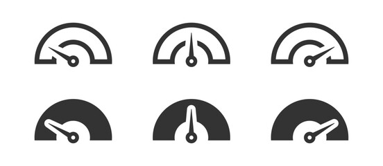 Speedometer icons. Performance icons. Vector illustration - obrazy, fototapety, plakaty