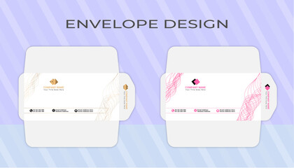 Vector modern creative personal and professional use and company envelope design template