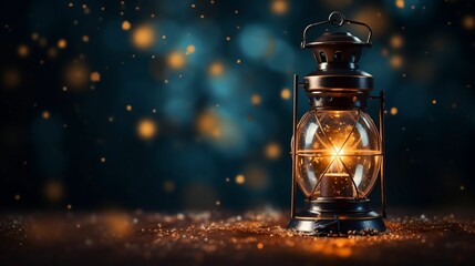 Beautiful background with a shining lantern Fanus