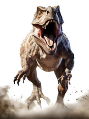 Fierce T-rex on transparent background. Fierce Dinosaur PNG.