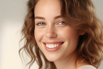 Smiling brunette young woman