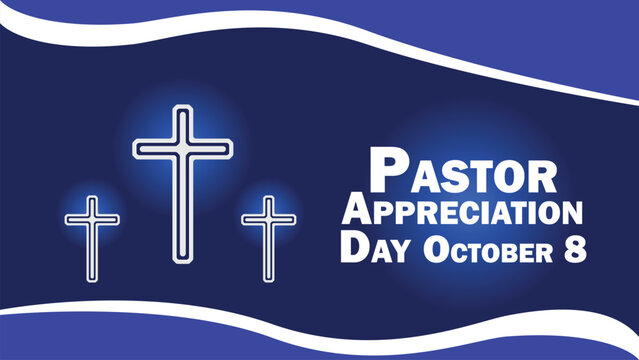 Pastor Appreciation Day Vector Banner Design With Geometric Shapes And Vibrant Colors On A Horizontal Background. Happy Pastor Appreciation Day Modern Minimal Poster.