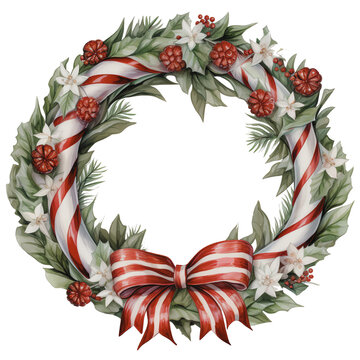 Christmas Candy Cane Theme Clipart