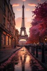 Fototapeta na wymiar The Eiffel tower city
